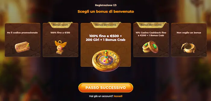AmunRa Casino Italy registre