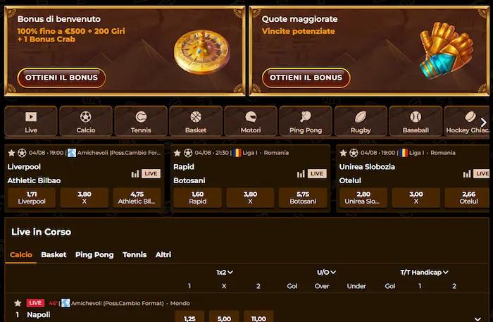 AmunRa Casino Italy sport