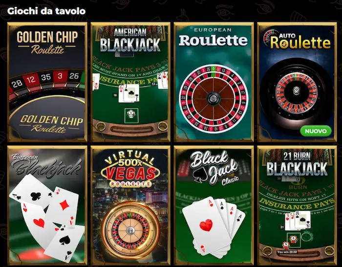 AmunRa Casino Italy table